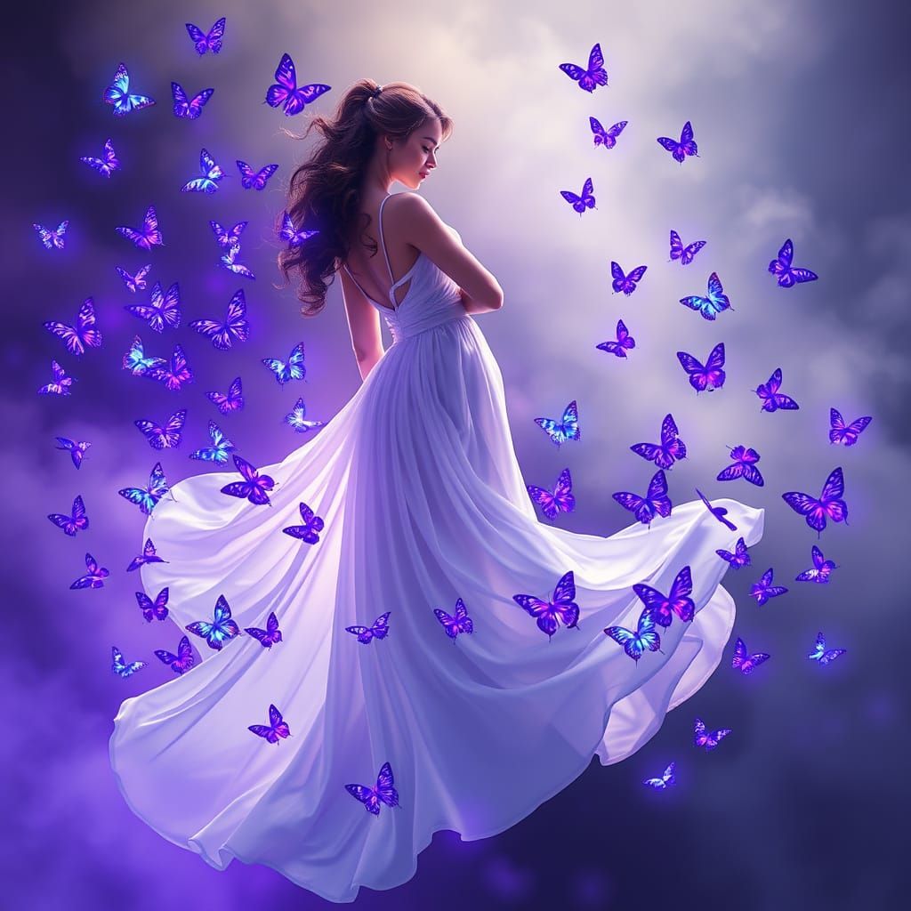 Whispers of Ethereal Beauty in Vibrant Violet Hues