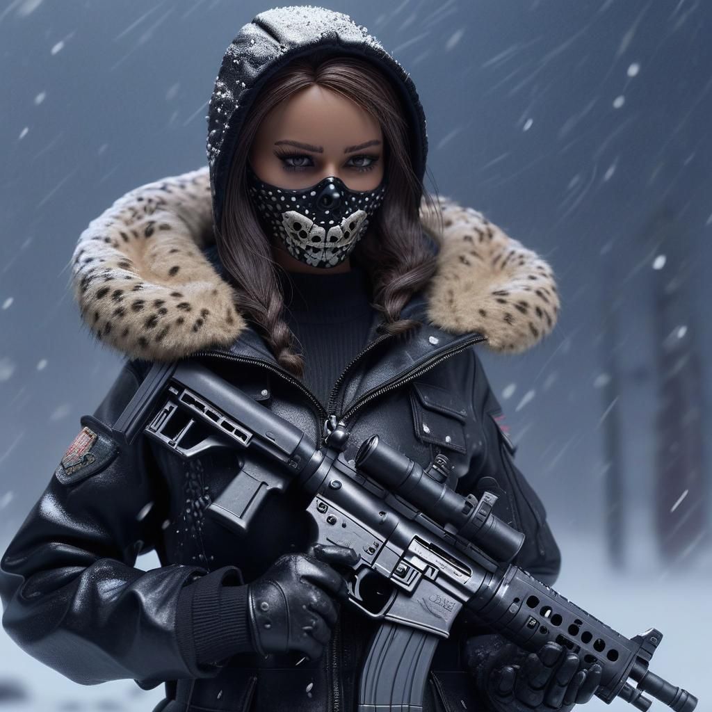 Barbie as US Special Forces Assassin: Digital Art