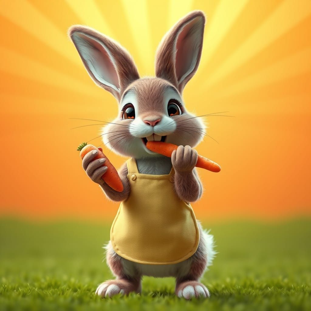 Whimsical Bunny Delights in Crunchy Carrot Snack