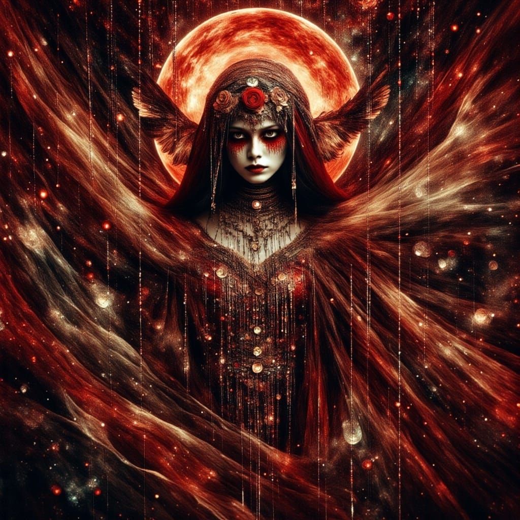 Gothic Vampire Banner with Serpents and Roses