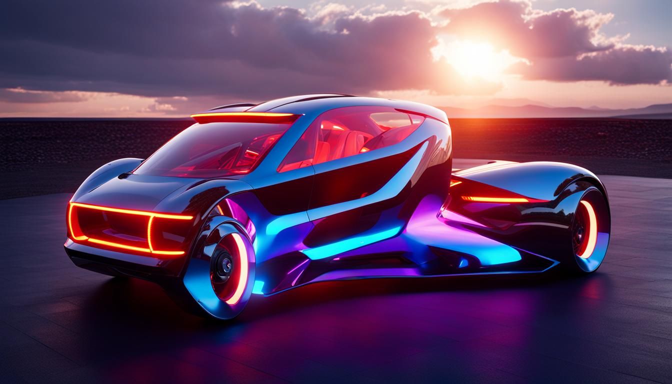 Futuristic Concept Car in Designer Prototype Style