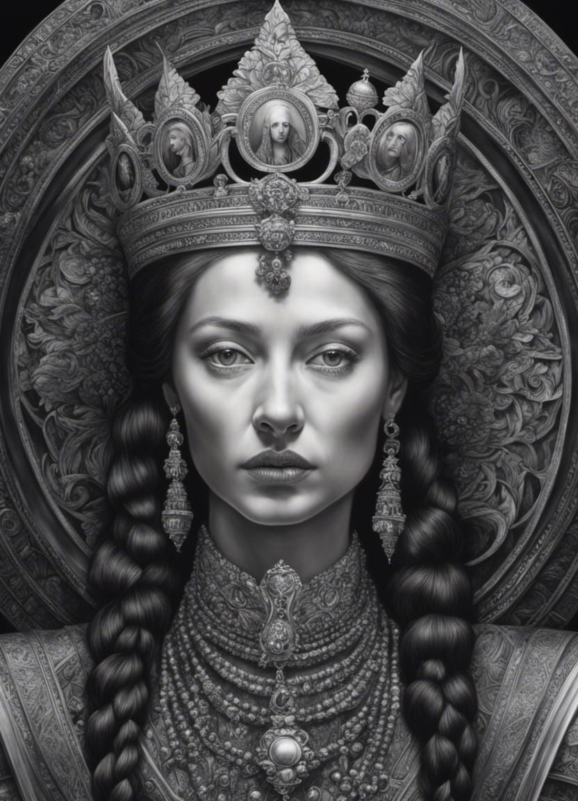 queen with painted crown