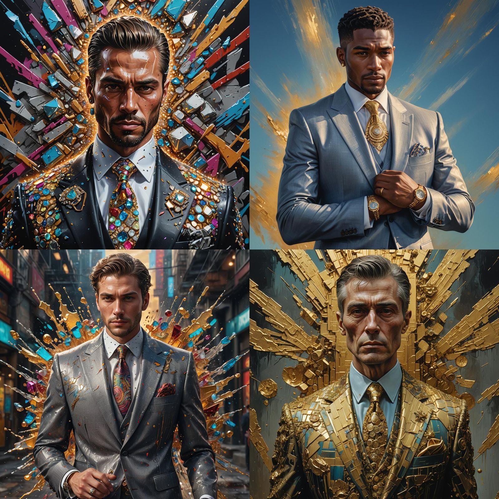 Strong Person in Suit with Bling