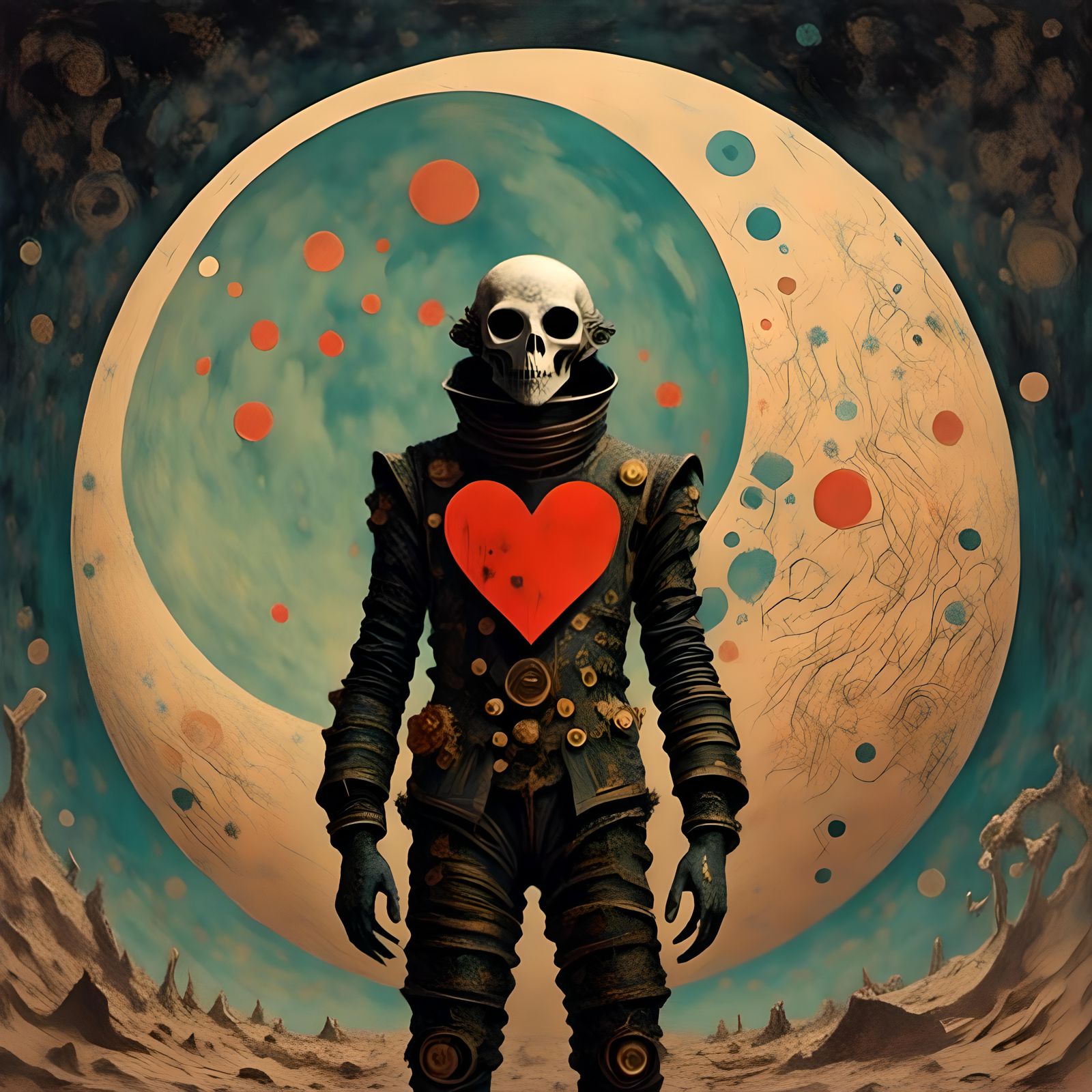 Pirate on the Moon Forms Heart Shape