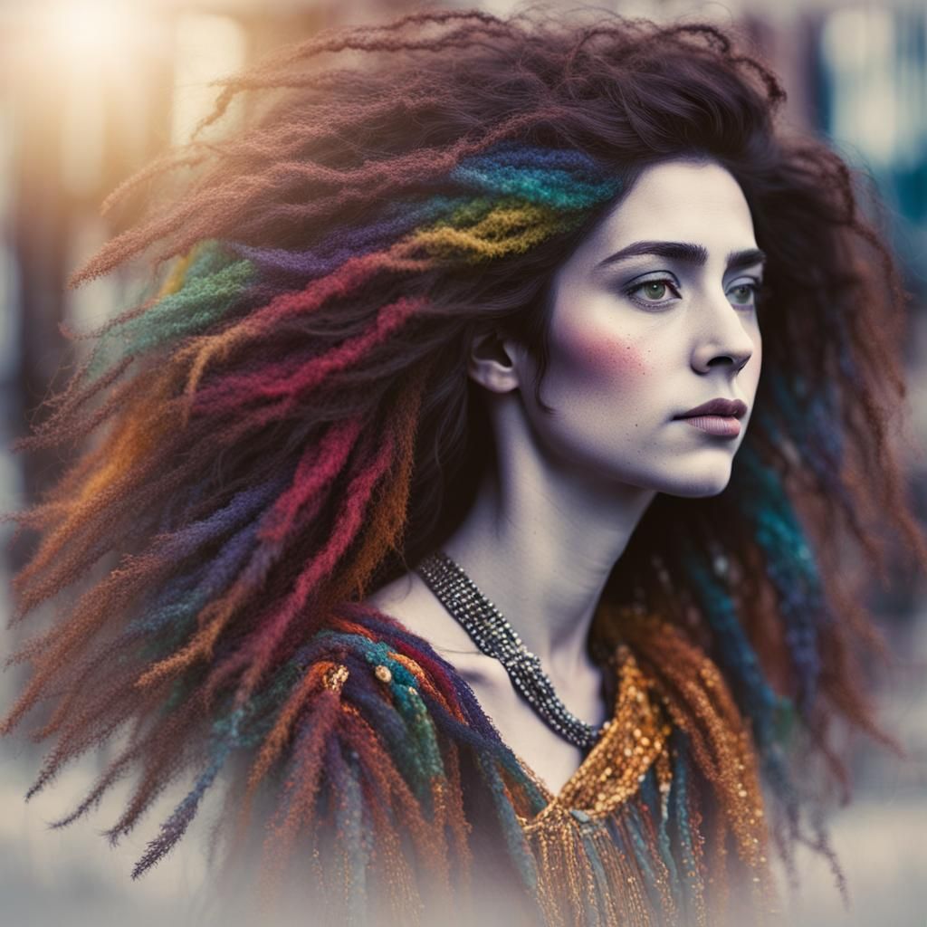 Multicultural Portrait in Dynamic Lighting, Hyperdetailed Ar...