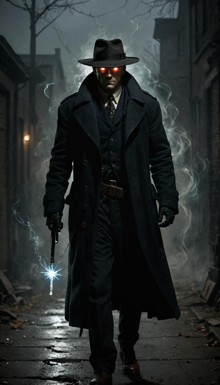 1940s Vigilante with Magic Wand