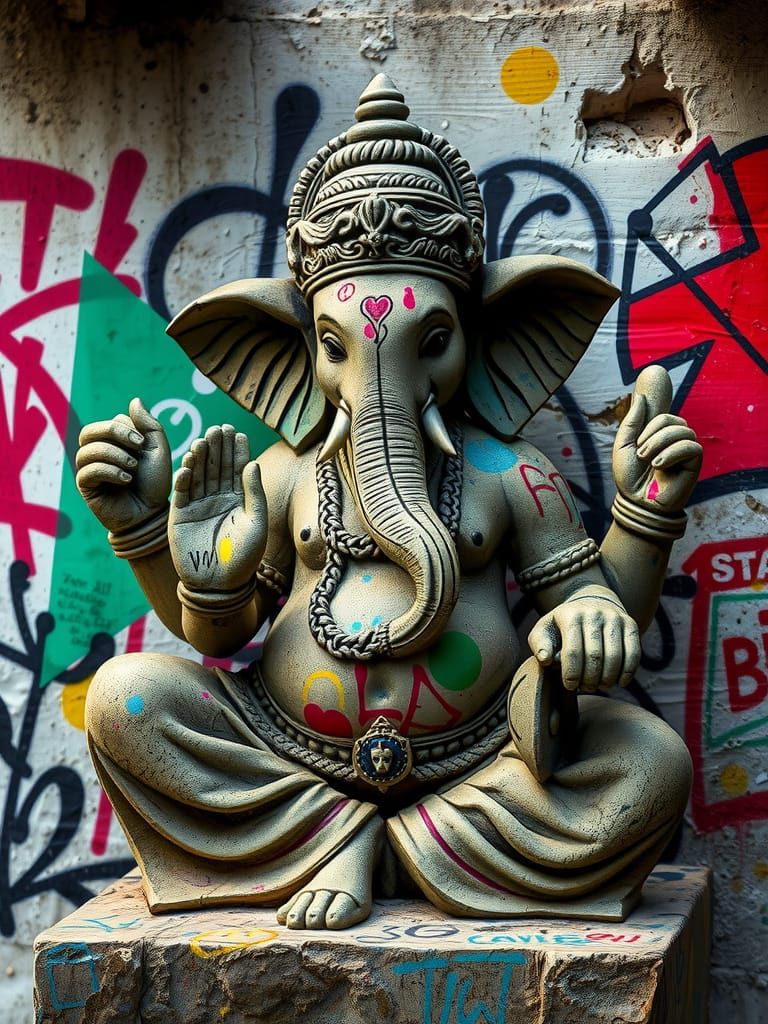 Graffiti Ganesha: Urban Art Fusion