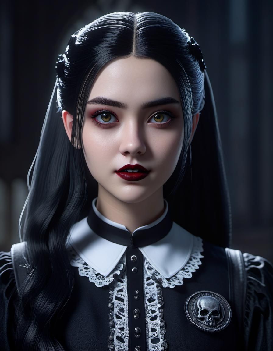 Gothic Horror Yearbook Portrait in Fine Art Photography Styl...