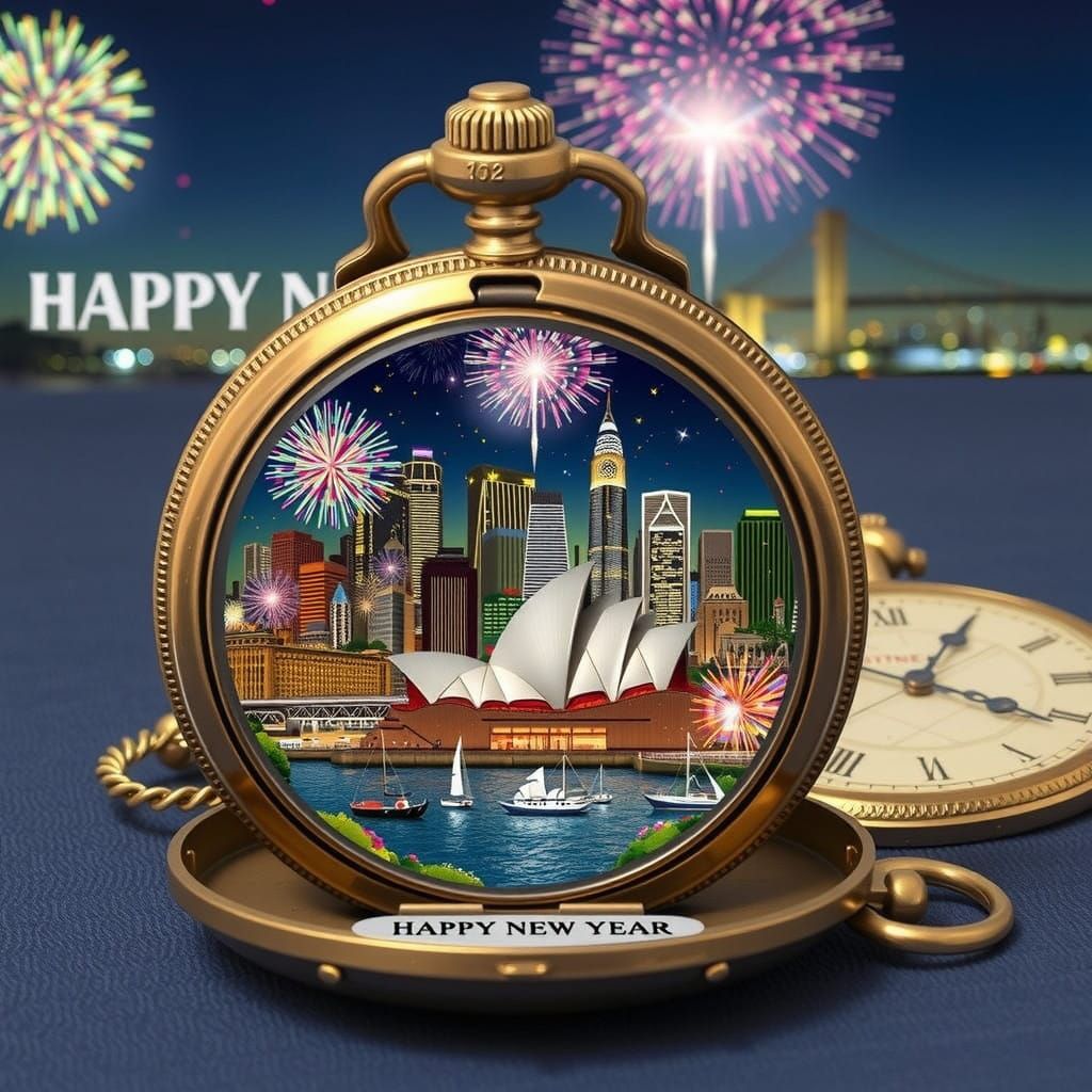 Timeless Sydney New Year's Eve in a Vintage Pocket Watch
