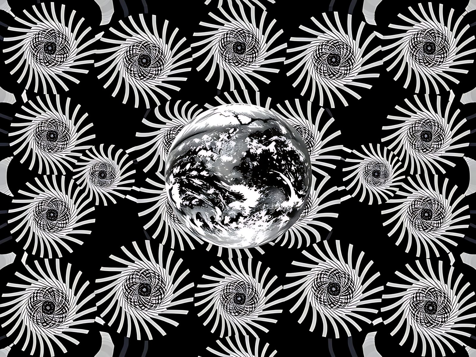 Surreal Autostereogram of Earth Tessellations