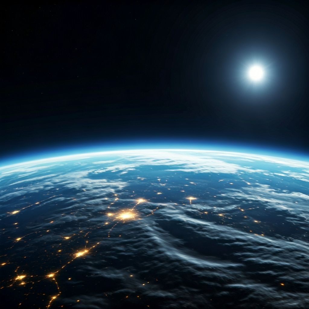 Earthrise: Abstract View from the Moon