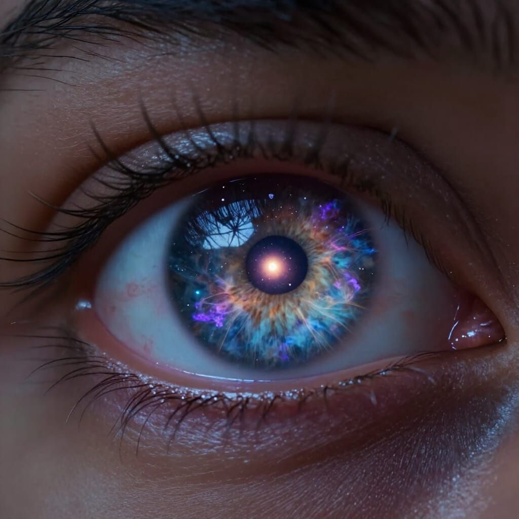 Cosmic Eye Vortex Galaxy Surreal Art
