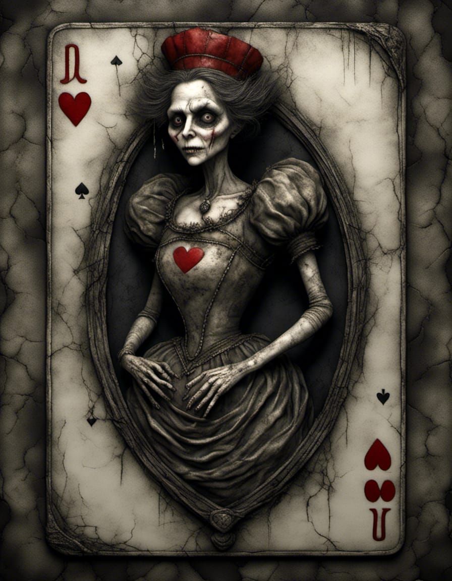 Queen of Hearts 3D Playing Card