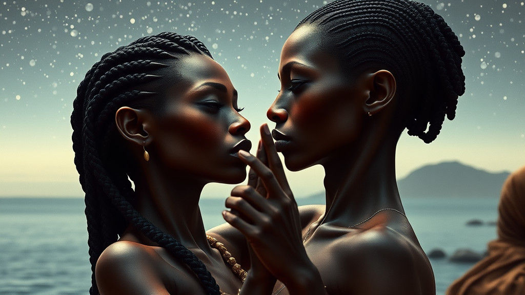 Surreal Androgynes Dancing in a Blade Runner Scene