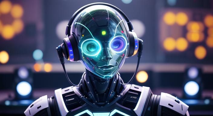 Hyperreal Photo of Advanced Music AI Robot