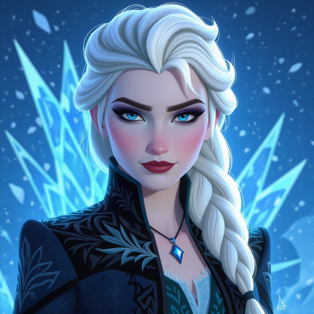 Elsa as a Villain: Malevolent Ice Powers in Concept Art