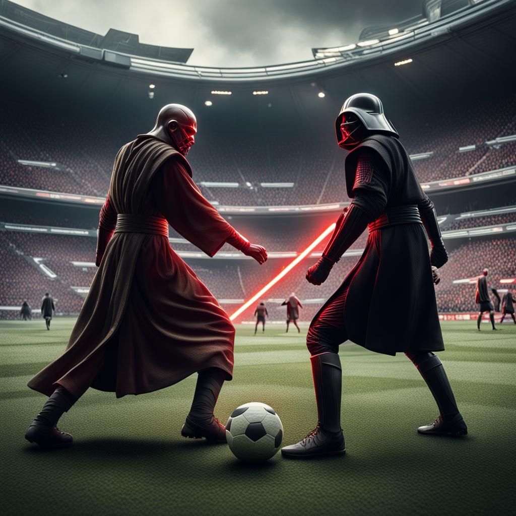 Epic Jedi vs Sith Soccer Match in HDR