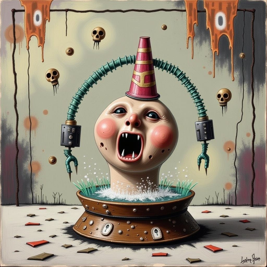 a ditch of human forks