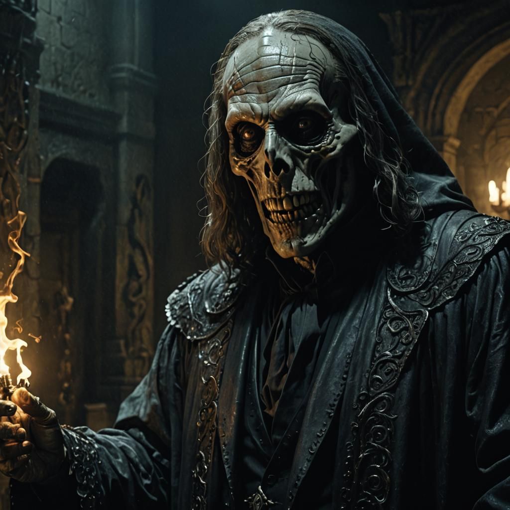 Sinister Death Eater in a Gothic Style
