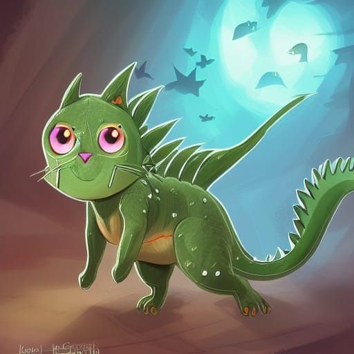 Kawai Cat Dinosaur Cosplay in Anime Style