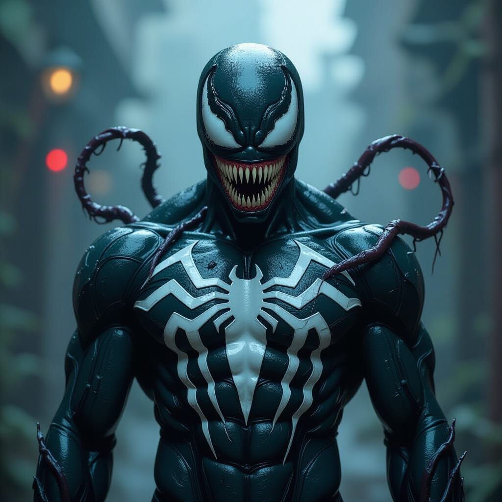 Bill Cyper in Venom Symbiote Suit: Dark Fantasy Matte Painti...