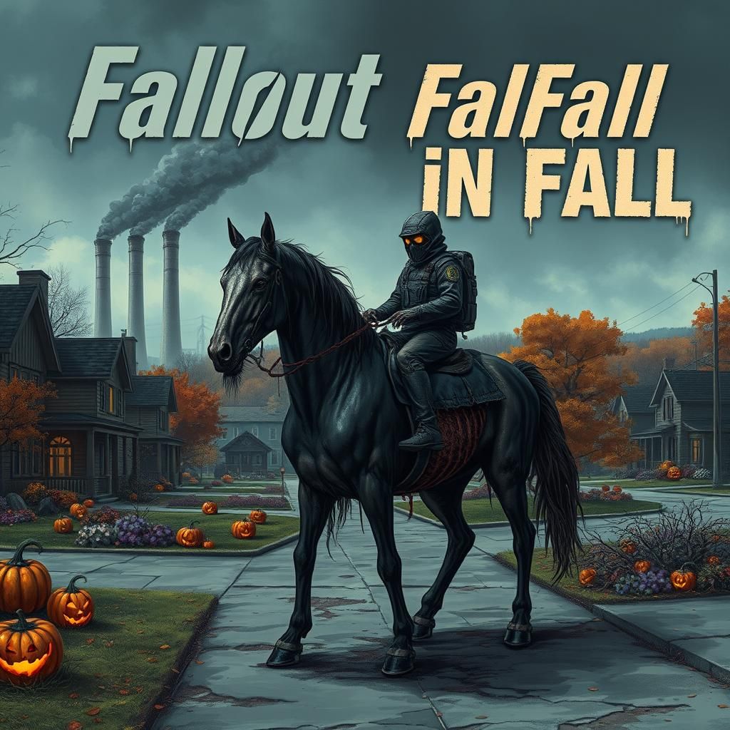 Post-Apocalyptic Halloween Scene in Haunting Style