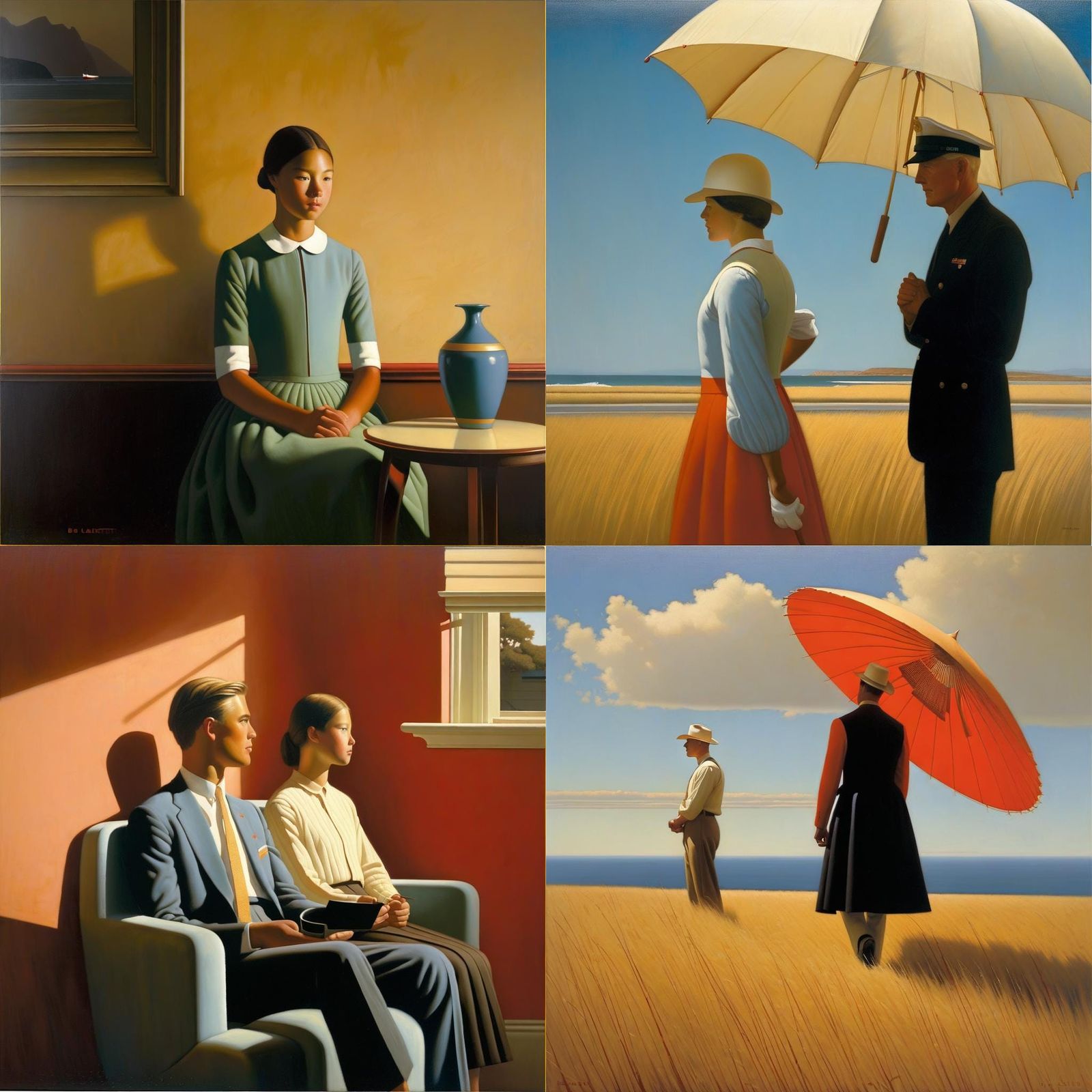 Evocative Portrait in American Realist Style