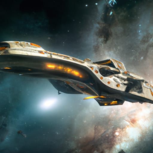 Eve Online Titan Starship in Space