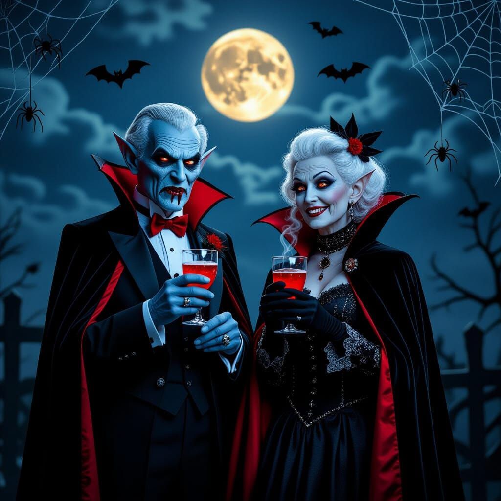 Elderly Vampires Under Full Moon