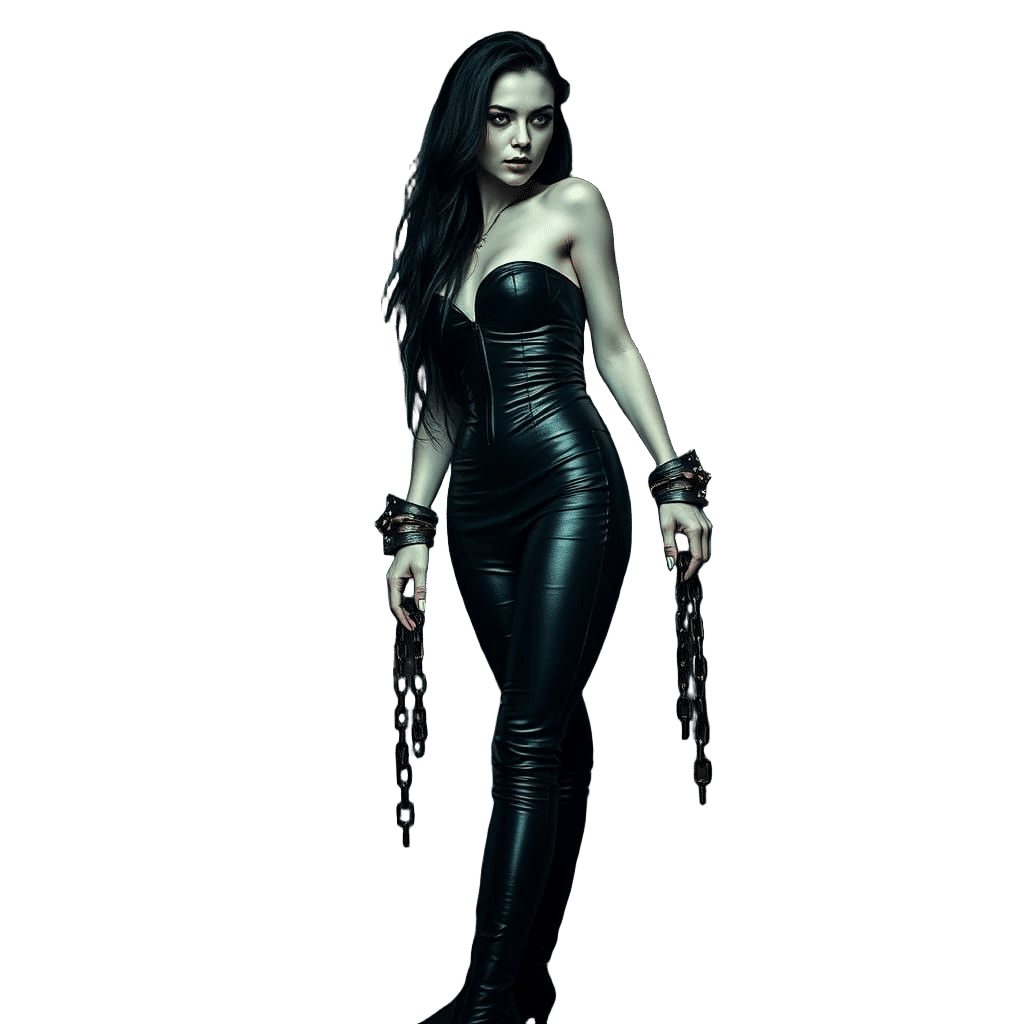 Ethereal Vampire Goddess in Dark Gothic Elegance