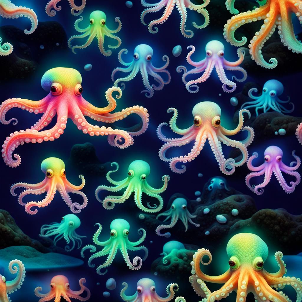 Luminescent Octopuses in the Deep Ocean