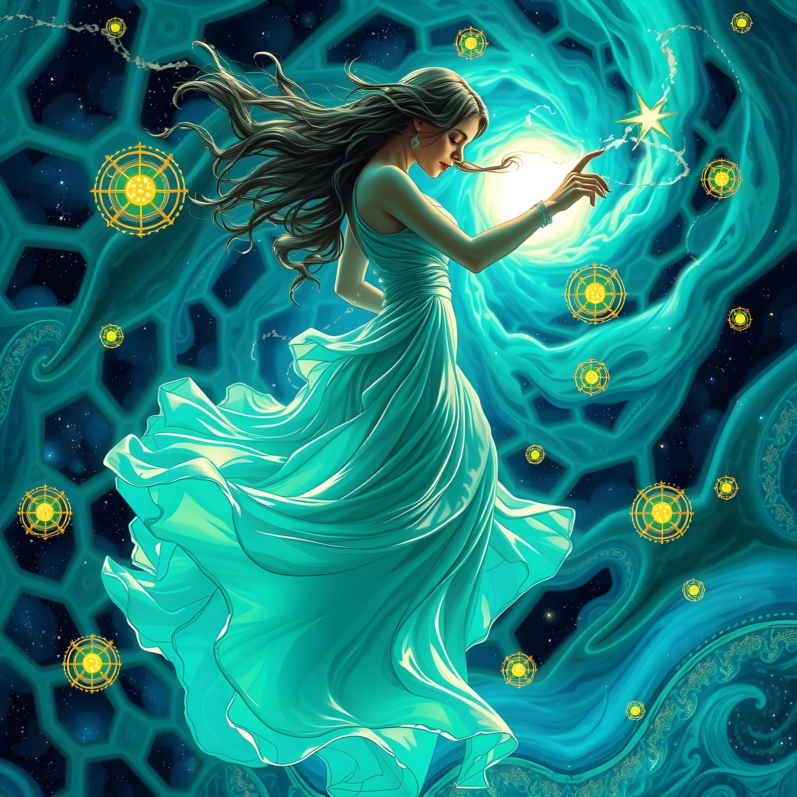 Painting the Sky Above the Fractal Seas