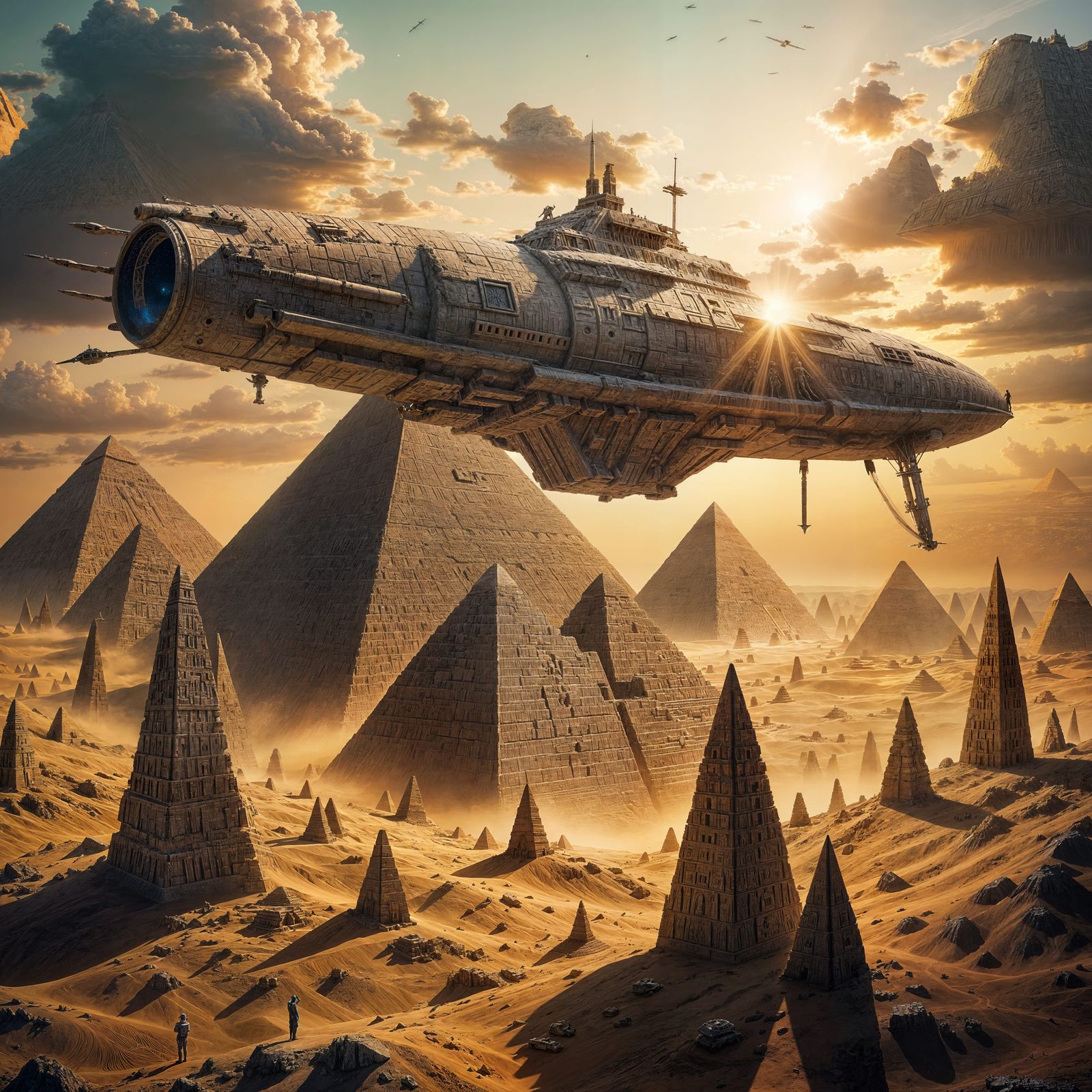 Annunaki Spacecraft Docks on Ancient Pyramids