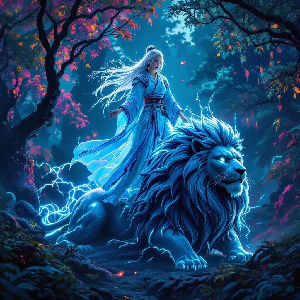 A warrior not of war, but of balance—standing between wild n...