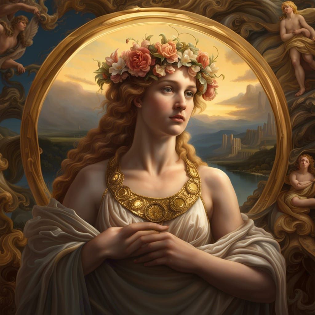Botticelli's Venus with Halo: Digital Matte Painting