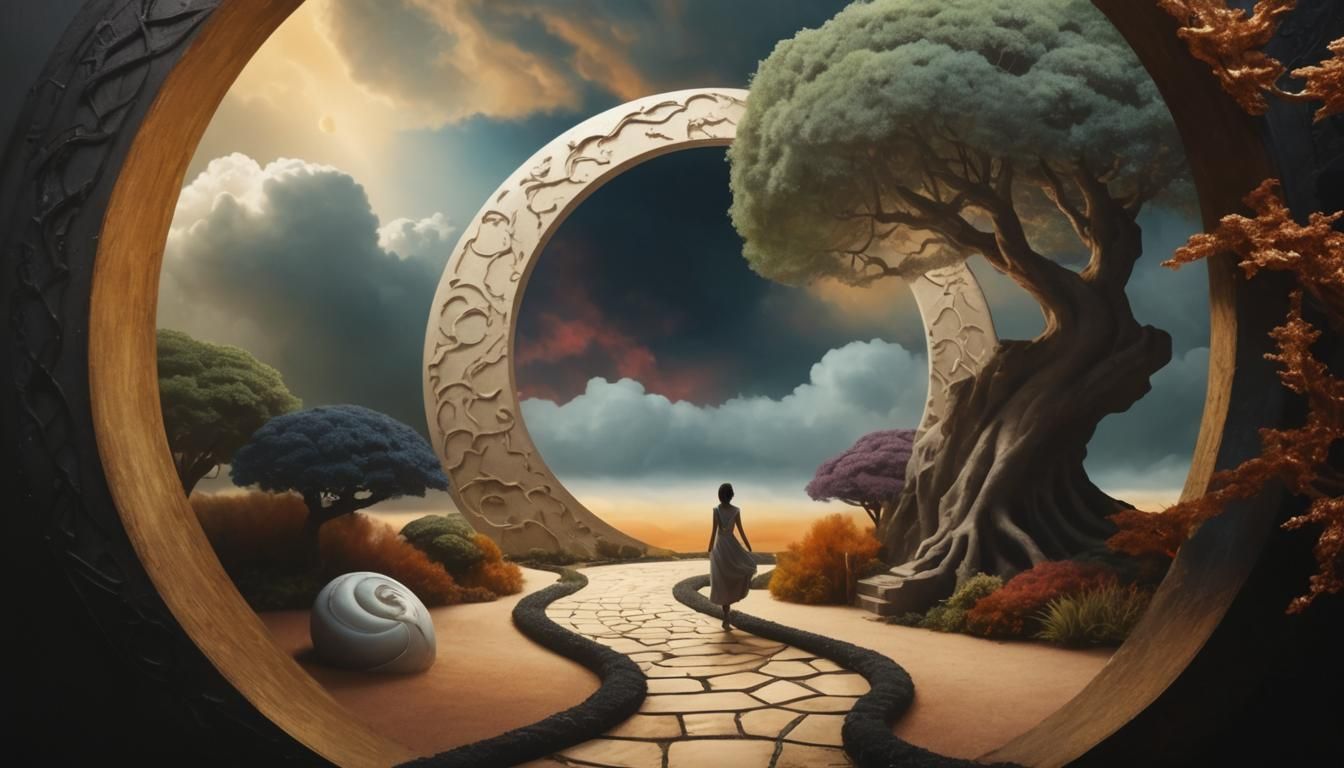 Yin-Yang Stargate: A Surreal Digital Dreamscape
