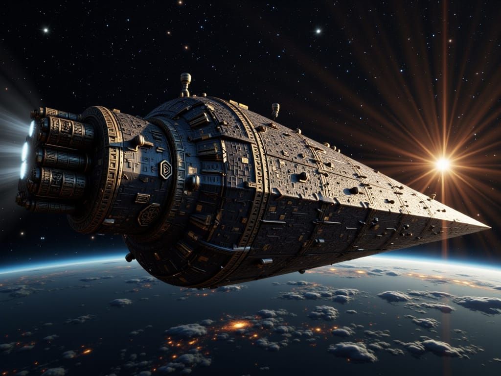 A single, impossibly large engine, humming with unknown cosm...