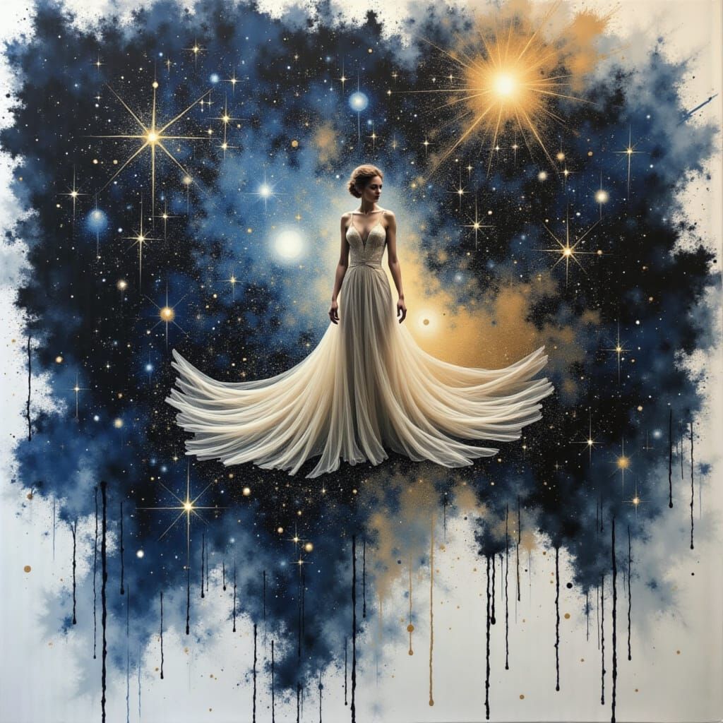 Cosmic Beauty in Hollywood Gold Style