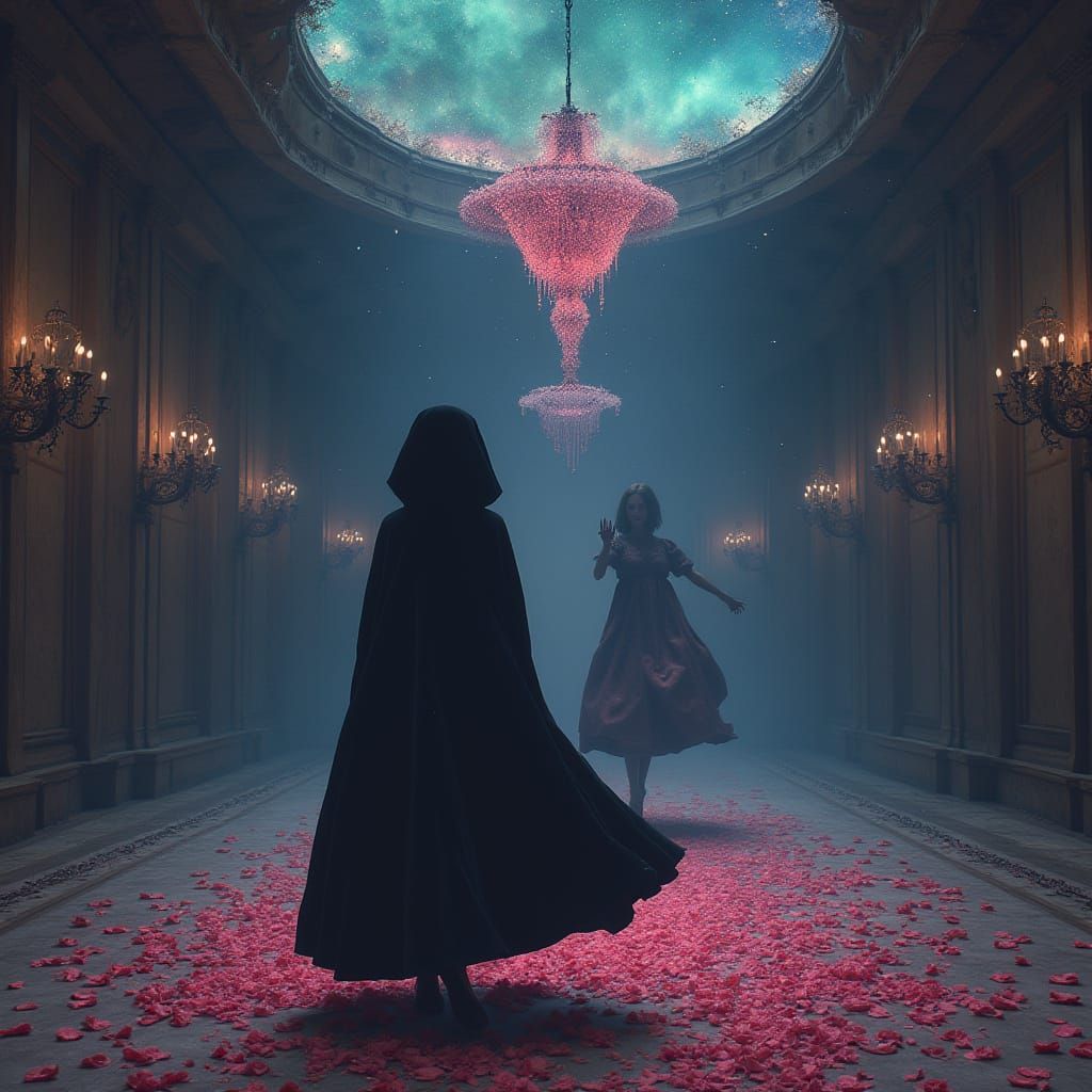 Cosmic Aurora Ballroom Dance of Solitude