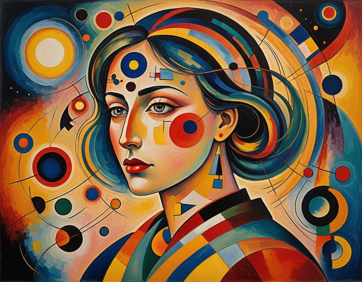 Cosmic Mother in Vibrant Abstraction
