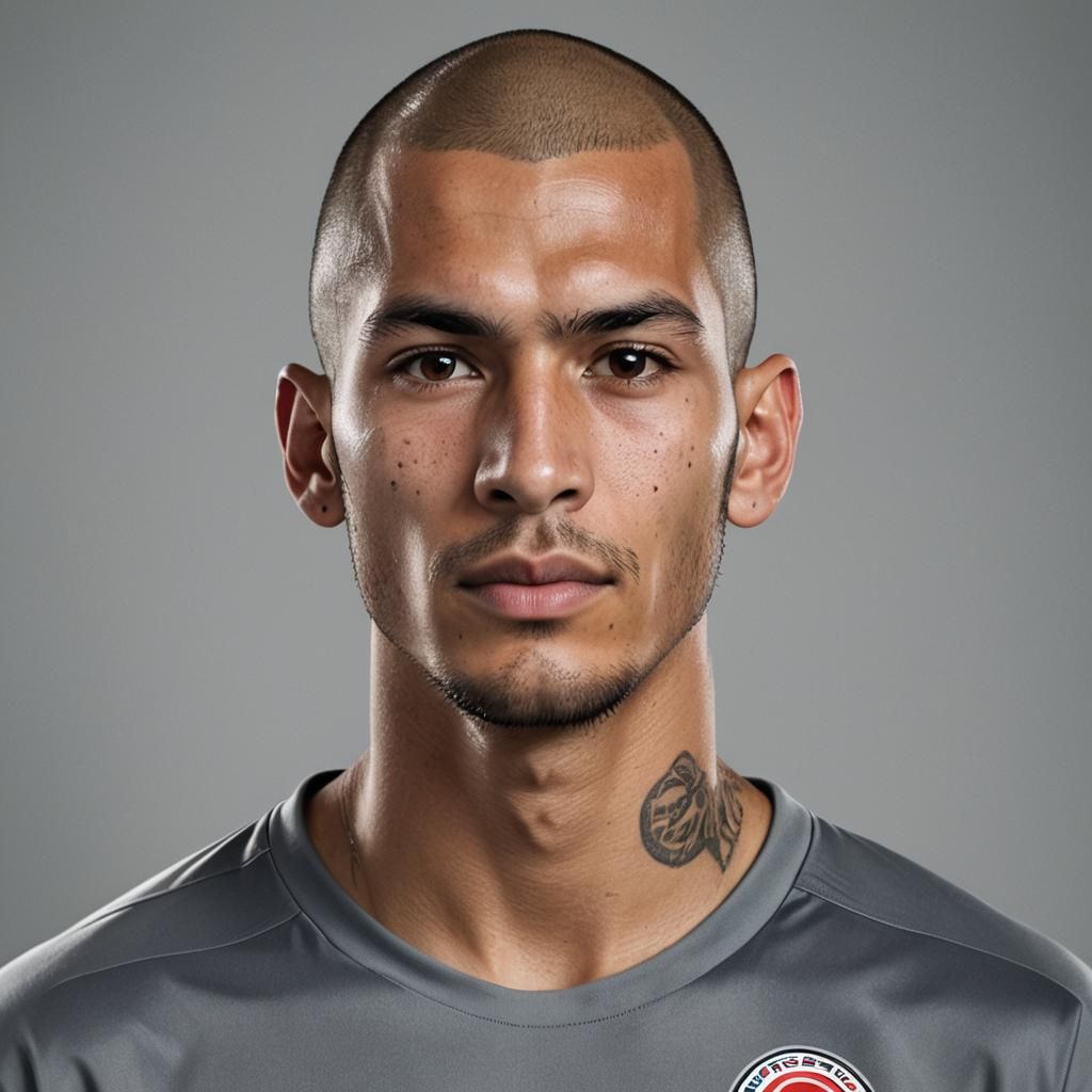 Detailed Portrait of Soccer Player in Realistic Photography ...