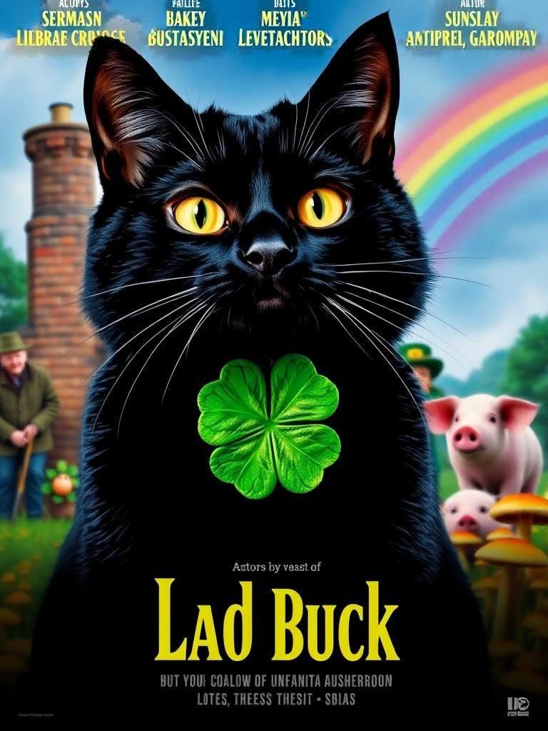 Elegant Movie Poster with Illegible Credits