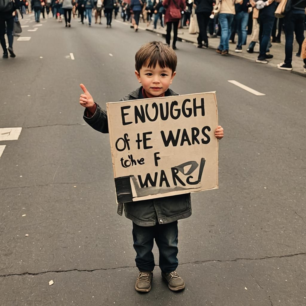 Boy Protests War in a Magical Setting