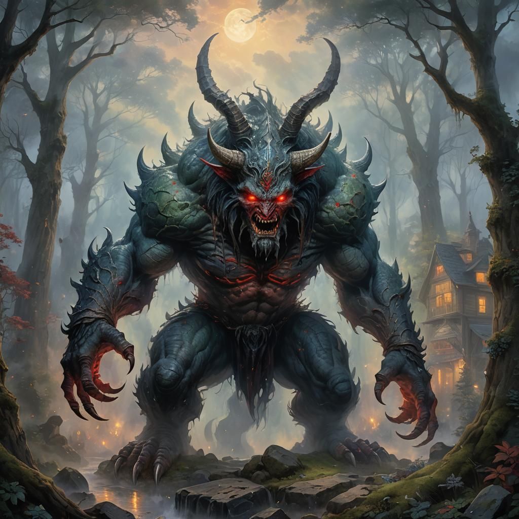 Balor: Cyclopean Giant in Ethereal Fantasy Style