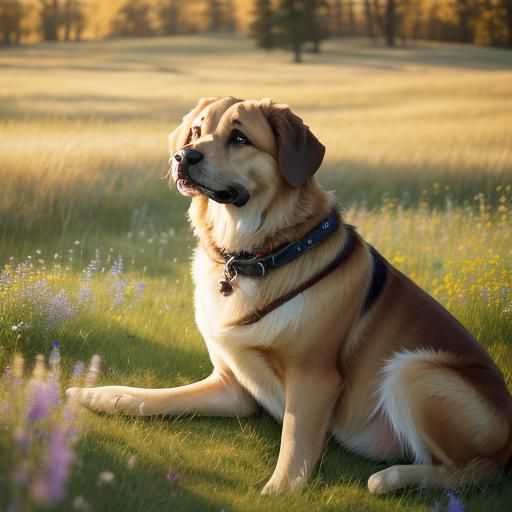 Majestic Anatolian Shepherd Dog in Meadow