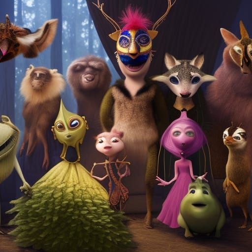 Animals in Disguise at Masquerade Party