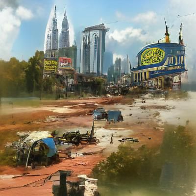 Fallout 4 Style Kuala Lumpur Concept Art