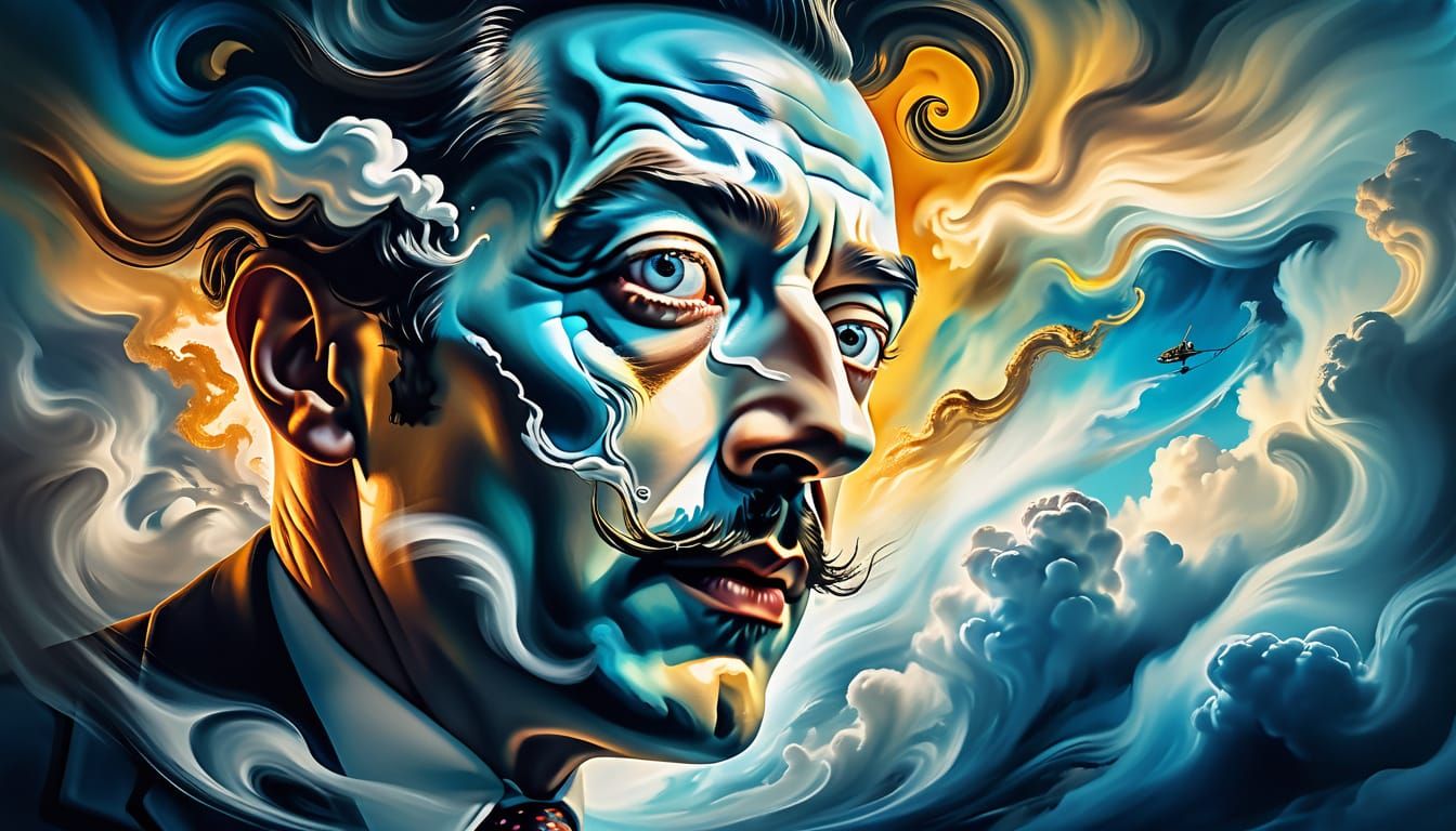 Surreal Portrait of Being in Turmoil: Salvador Dali Style