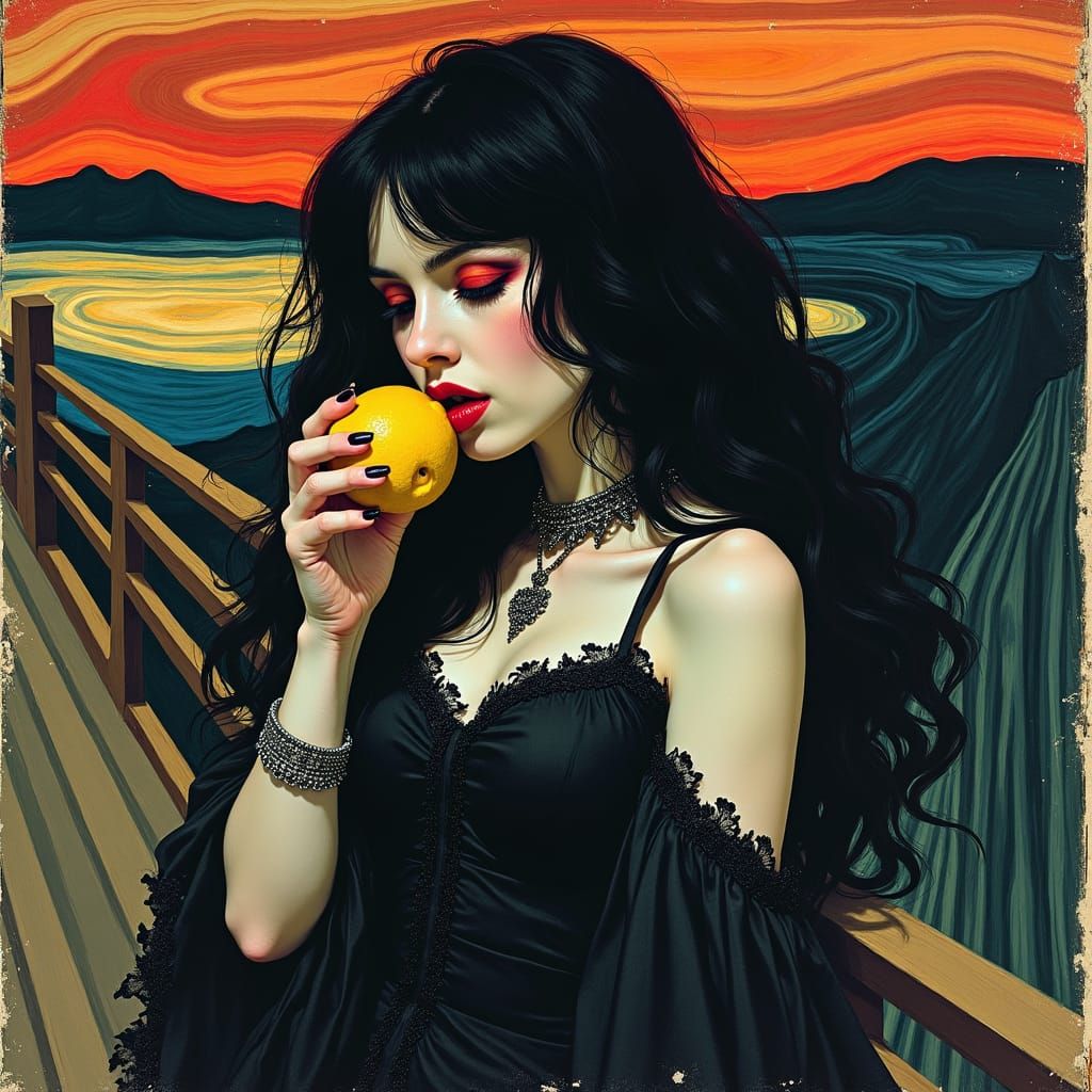 Emo Lemonade brand ,goth black lemondade bottle  , goth girl...