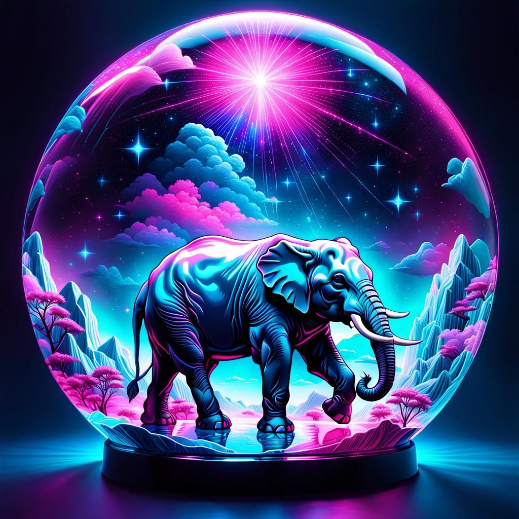 Enchanting Journey: The Blue Elephant's Cosmic Adventure und...